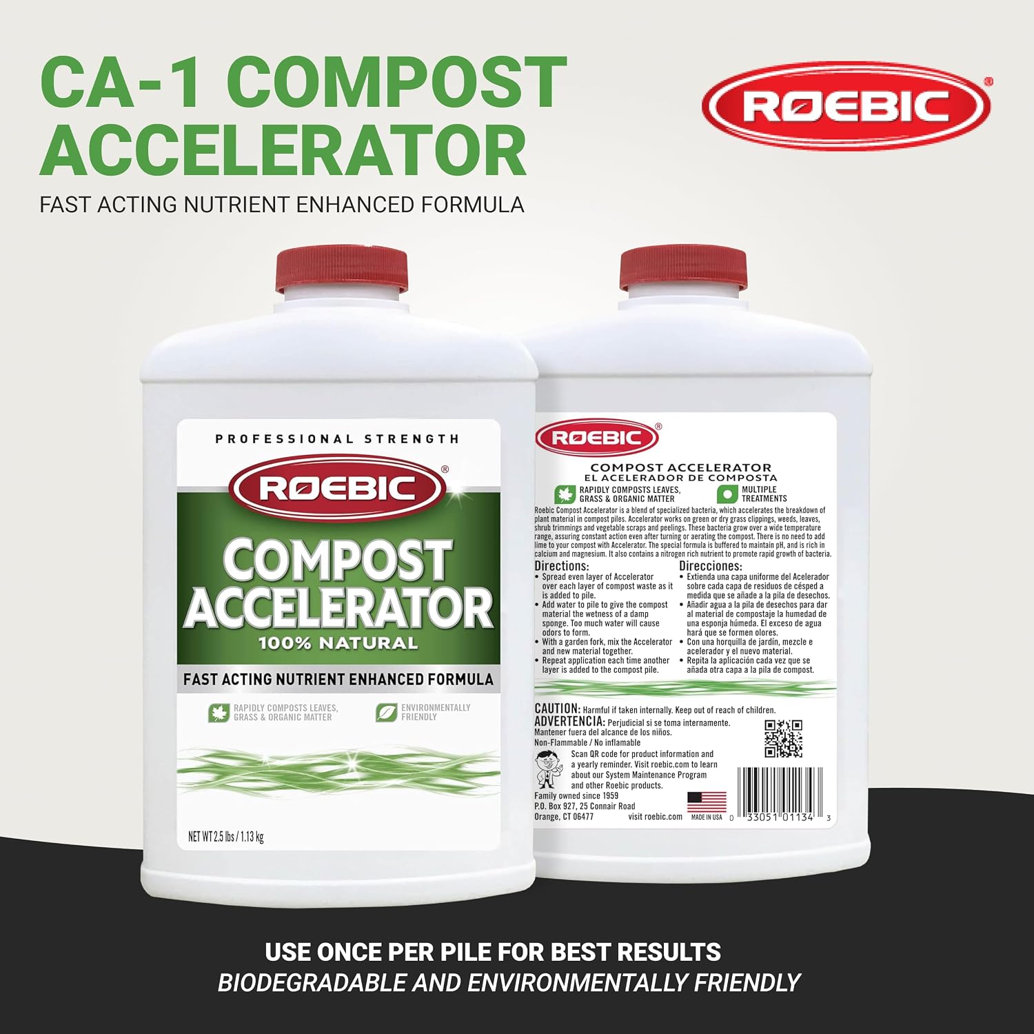 Roebic CA-1 Bacterial Compost Accelerator, 2.5 lb