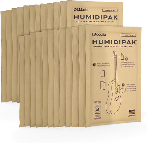 D'Addario Humidipak Guitar Maintain Packets, 24-Pack Case Humidity Control