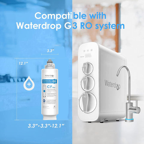 Waterdrop G3-N1CF Filter, Replacement for G3-W & G3P600 & G3P800 RO System