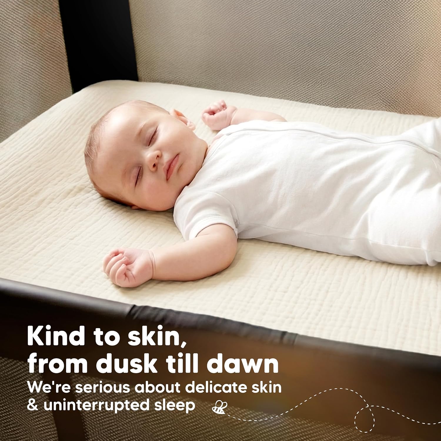 2pk Muslin Mini Crib Sheets for Boys, Girls, 38x26 Fitted Sheet (Willow)