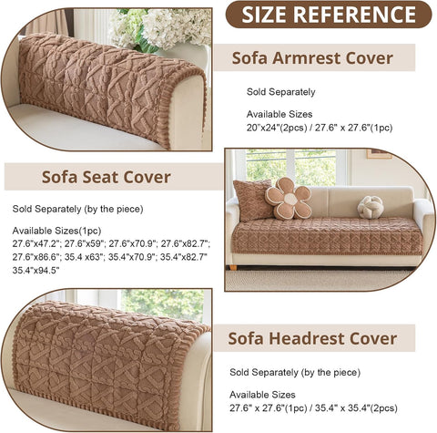 OstepDecor Couch Cover for Dogs, Washable Non Slip Sofa Cover for Pets
