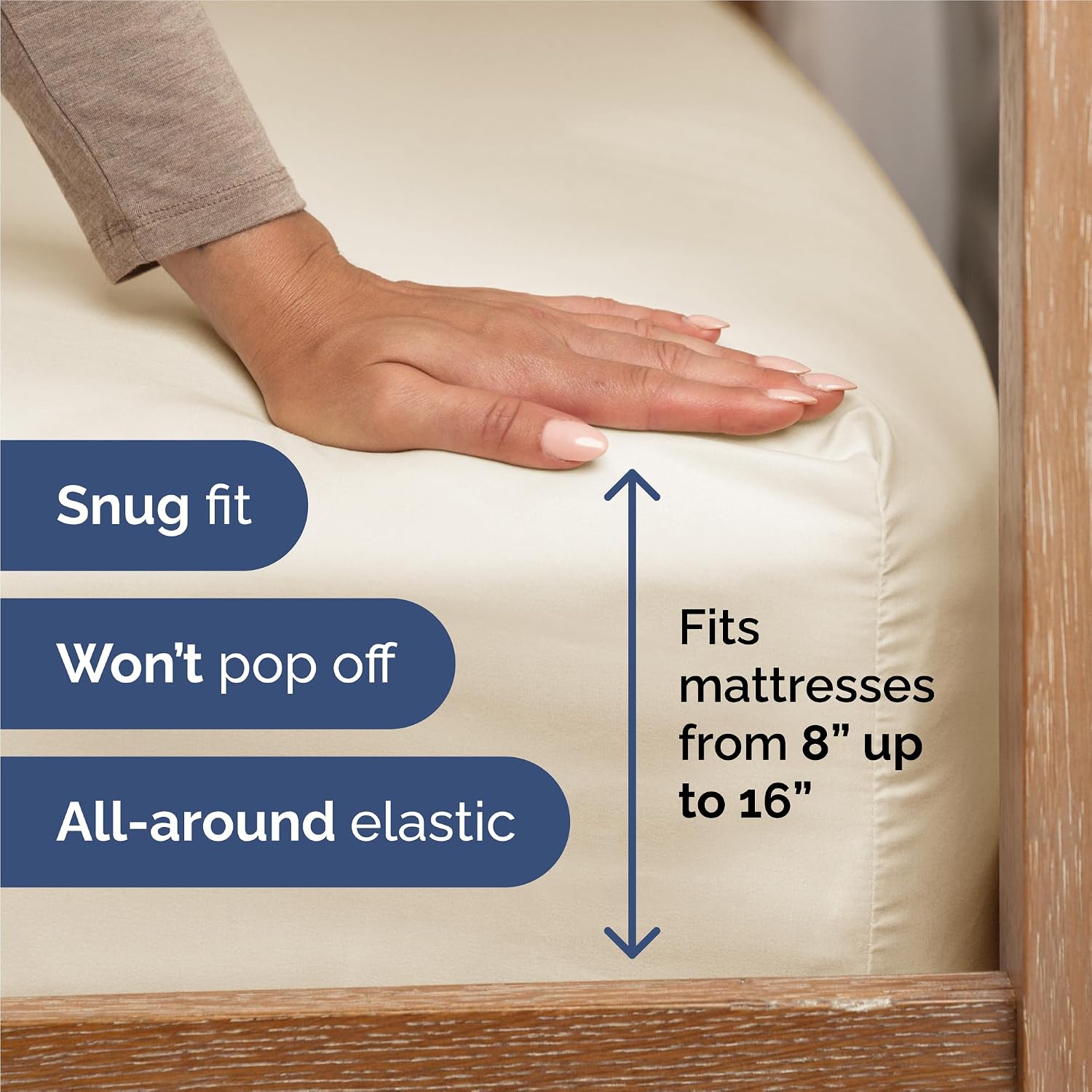 King Size 4 Piece Sheet Set - Comfy Breathable & Cooling Sheets - Off White