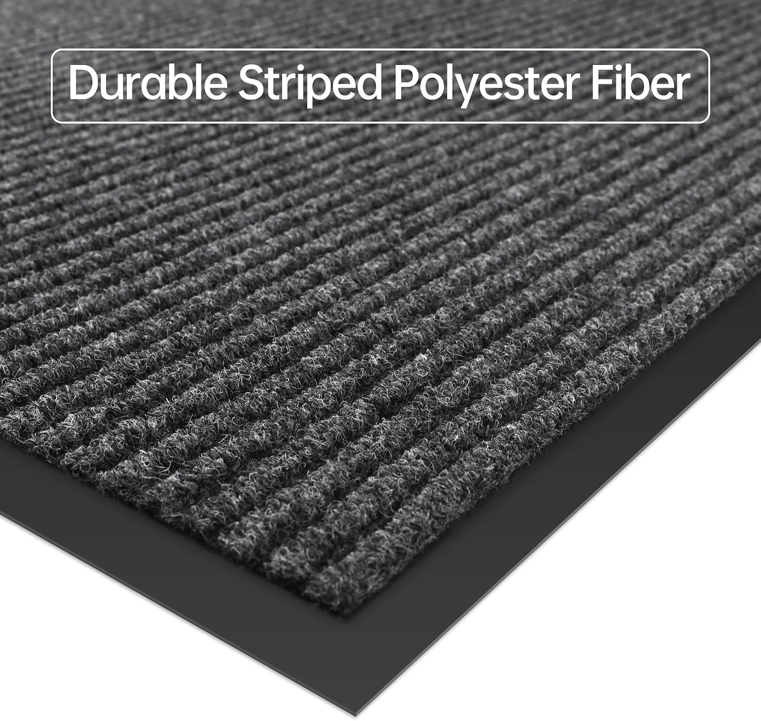 Front Door Mat, 3' x 4' Heavy Duty Indoor Outdoor Door Mat for Entryway, Commercial Door Mats Entrance, Low Profile Welcome Mats Non-Slip, Durable Rubber Backing Entry Mat for Patio, Home