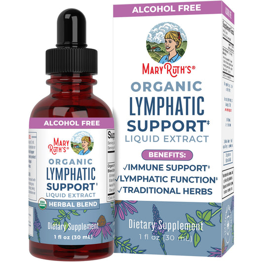 Lymphatic Support Drops by MaryRuth's | USDA Organic Lymphatic Cleanse Immune Support Supplement| Lymphatic Support with Echinacea & Elderberry | Blue Vervain | Vegan | Non-GMO | 30 Servings