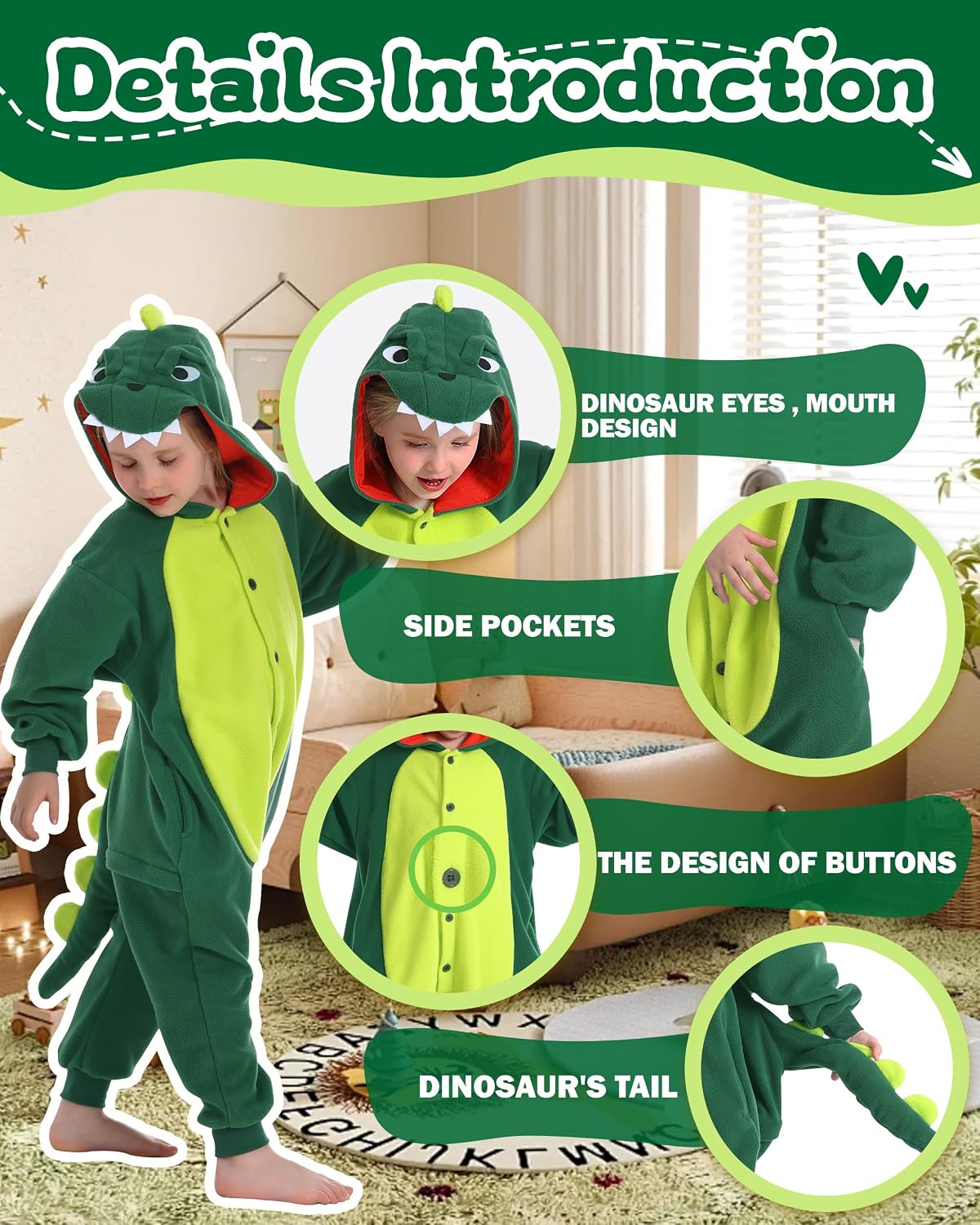 CANASOUR Unisex Anime Halloween Kids Onesie For 4T Girls Boys One Piece Christmas Pajamas Costume Party Cosplay Pyjamas