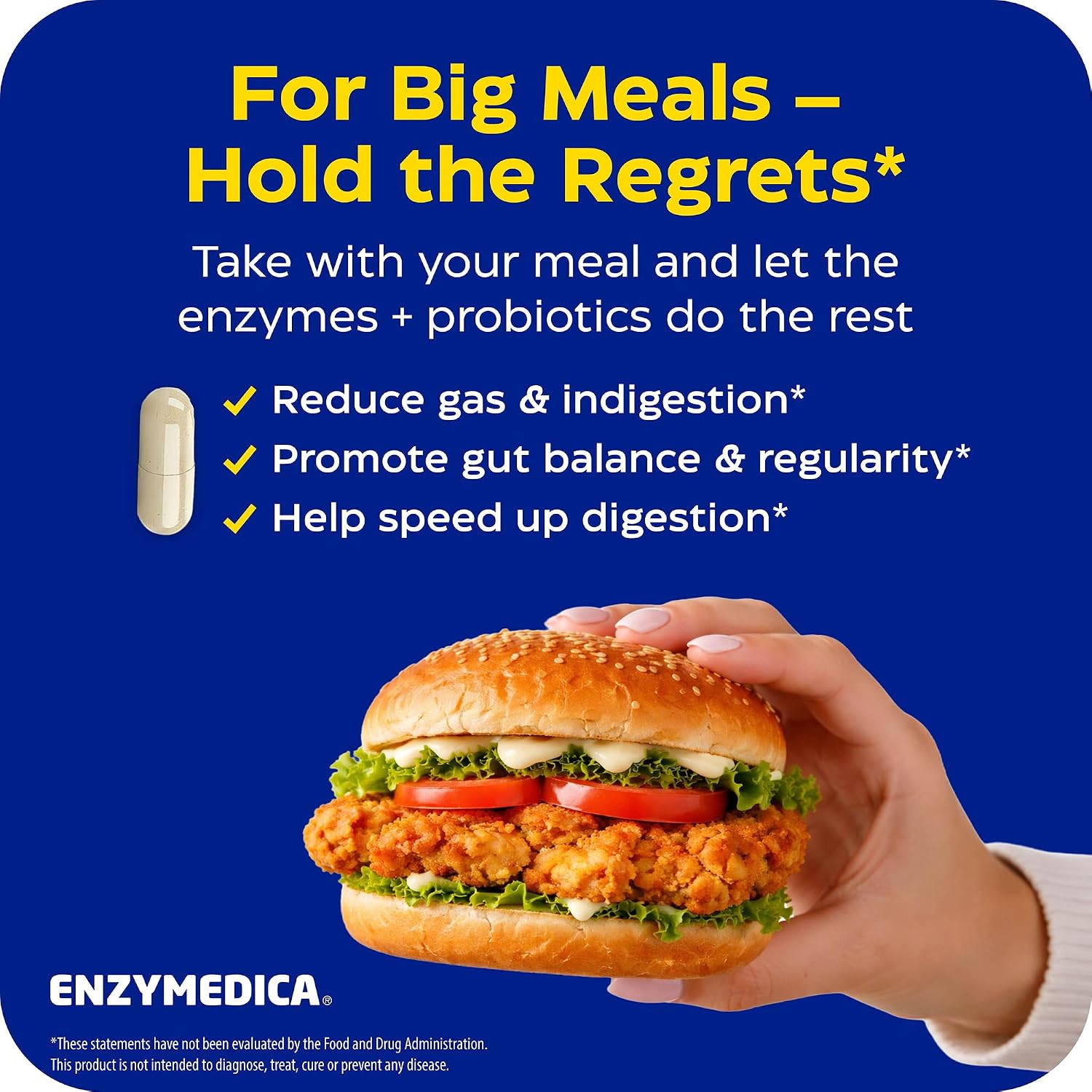 Enzymedica Digest Gold + Probiotics - Helps Gas & Bloating - 180 Caps