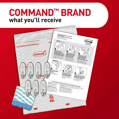 Command Medium Clear Clear Hooks, 7 Hooks, 12 Strips