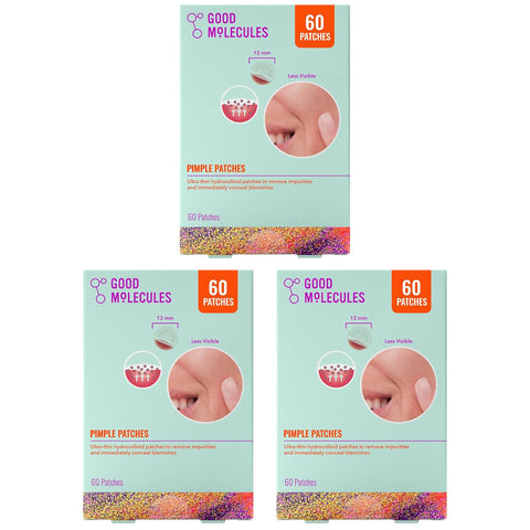 Good Molecules Pimple Patches, Hydrocolloid Patches, 180 Count (60 x 3)