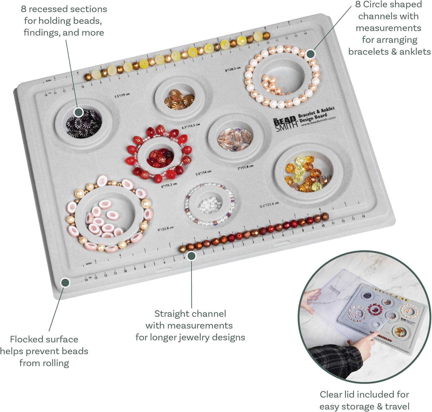 The Beadsmith Elements Bracelet & Anklet Design Bead Board
