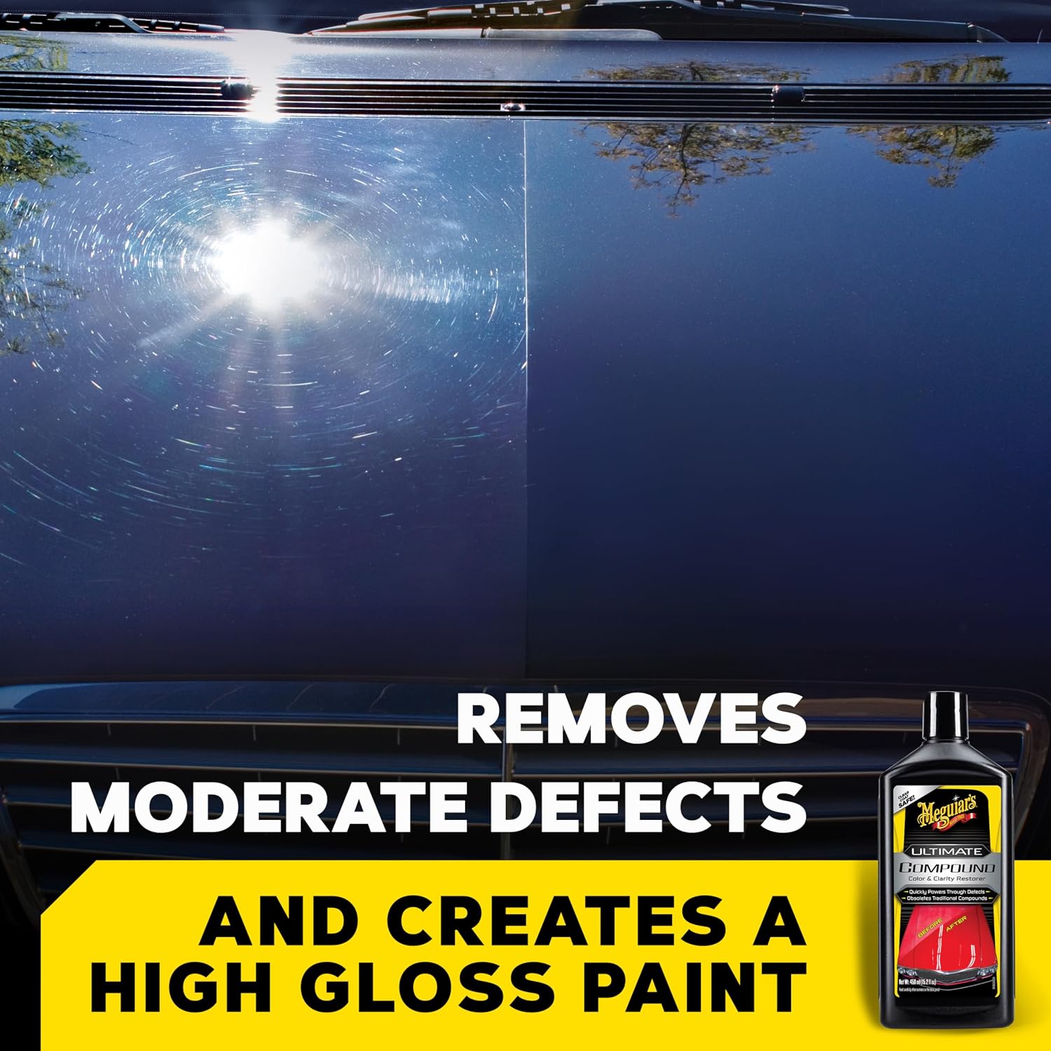 Meguiar's Ultimate Compound, Pro-Grade Car Scratch Remover, 15.2 Oz