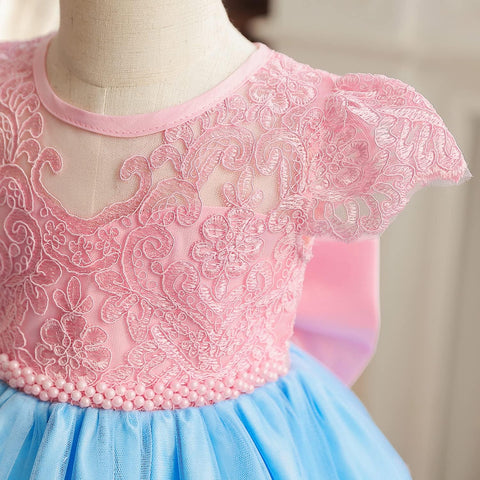 HNXDYY Baby Girl Tutu Dress Princess Lace Embroidery Wedding Party Gown