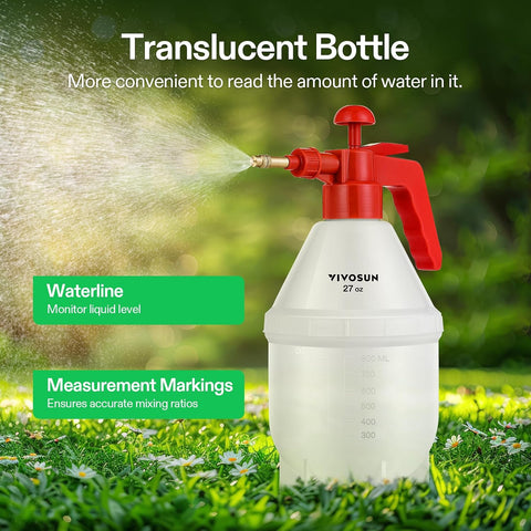 VIVOSUN 27oz Pump Sprayer, Handheld Garden Water Sprayer Bottle (Pack of 2)