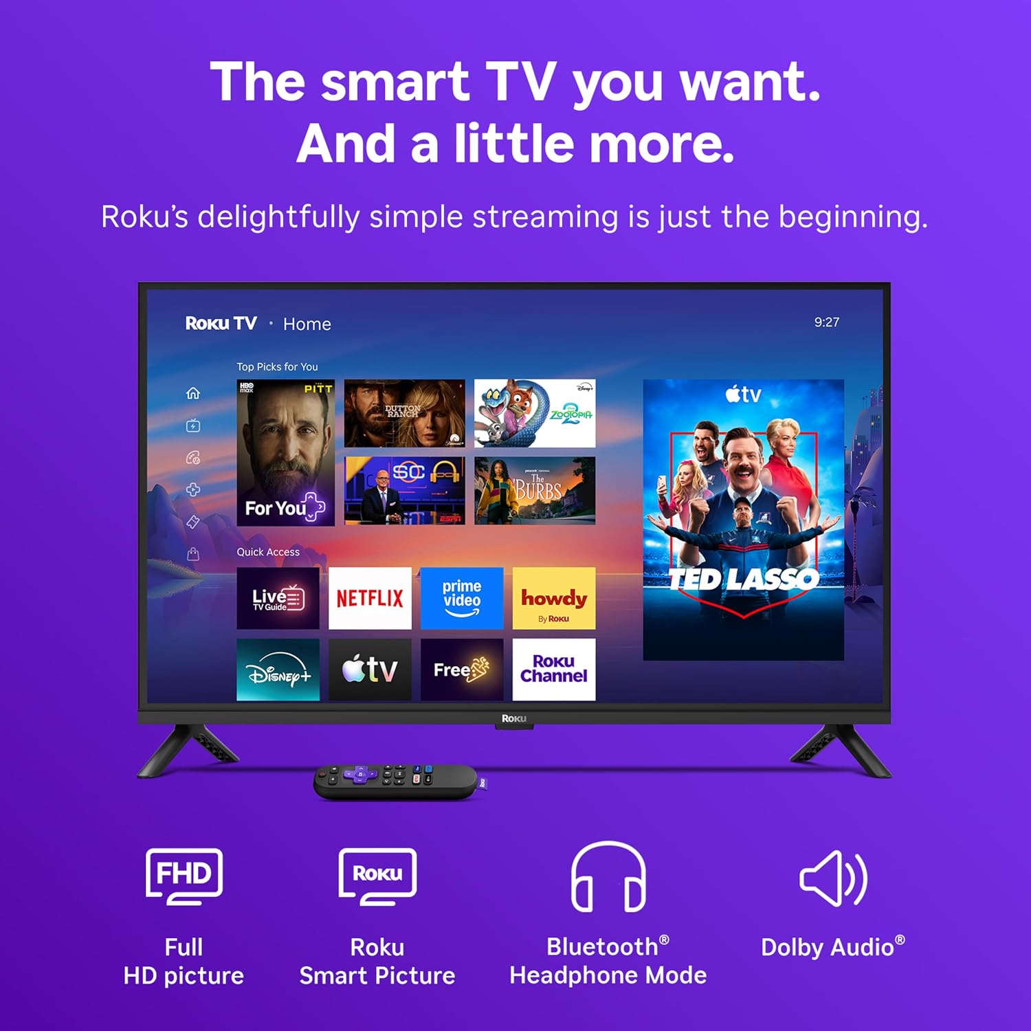Roku 32-Inch Select Series Smart TV 2026-1080p Full HD TV - RokuTV