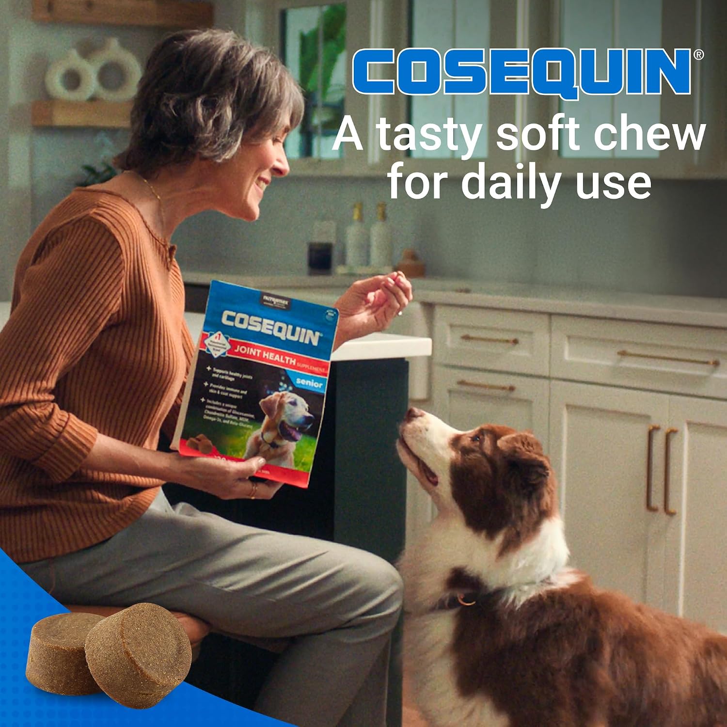 Nutramax Cosequin Dog Joint Supplement for Senior Dogs, Soft Chews, 120ct