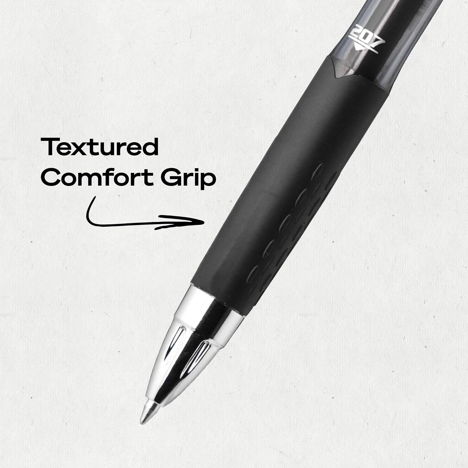 uniball™ 207 Gel Pens, Black Ink, 0.7mm Medium Point, Retractable, 4 Count