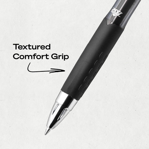 uniball™ 207 Gel Pens, Black Ink, 0.7mm Medium Point, Retractable, 4 Count