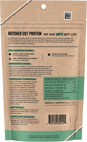 Vital Essentials Freeze Dried Minnows Cat Treats, 1.0 oz Bag