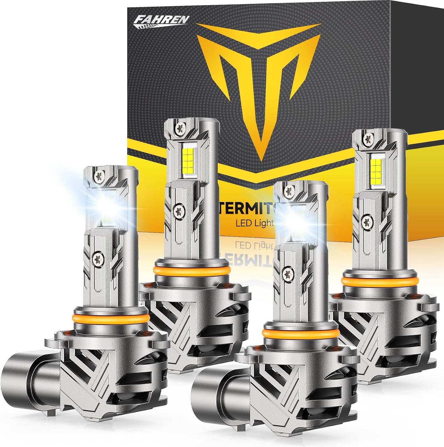 Termitor 𝐋𝐚𝐭𝐞𝐬𝐭-𝐆𝐞𝐧 9005 9006 light Bulbs, 𝟏𝟑𝟓,000LM 1350% Ultra-Bright, 1:1 Mini Size, 95K+ Hours Life 6500K Cool White HB3/HB4, No Adapter Required, Plug-and-Play, Pack of 4
