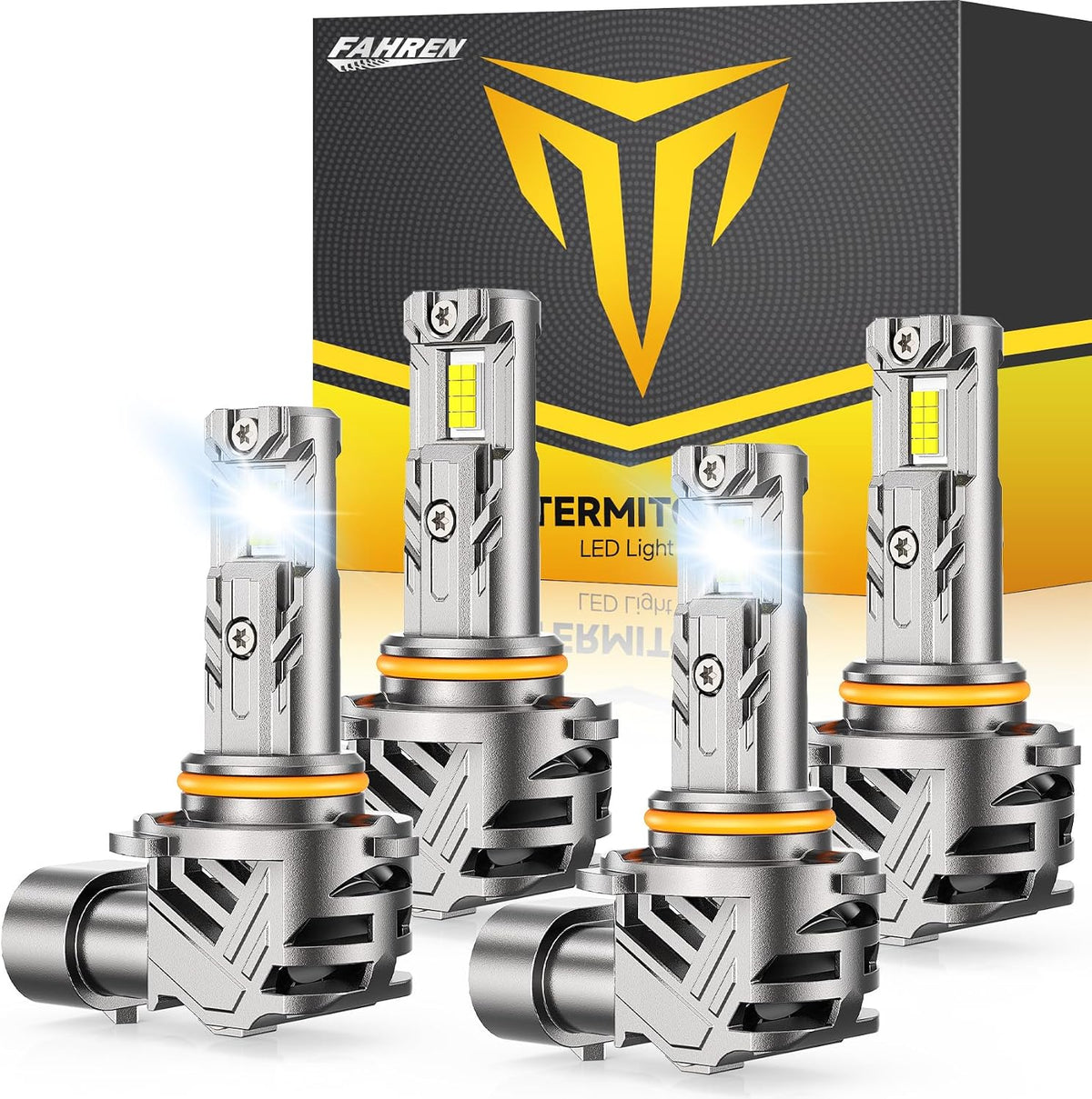 Termitor 𝐋𝐚𝐭𝐞𝐬𝐭-𝐆𝐞𝐧 9005 9006 light Bulbs, 𝟏𝟑𝟓,000LM 1350% Ultra-Bright, 1:1 Mini Size, 95K+ Hours Life 6500K Cool White HB3/HB4, No Adapter Required, Plug-and-Play, Pack of 4