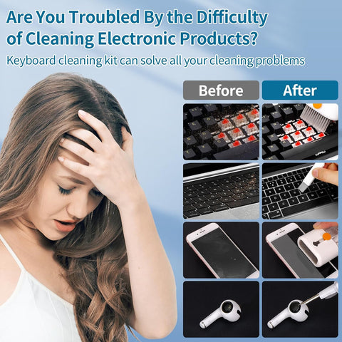 Keyboard Cleaner, Multi-Function Cleaning Kit for MacBook, Laptop, Computer