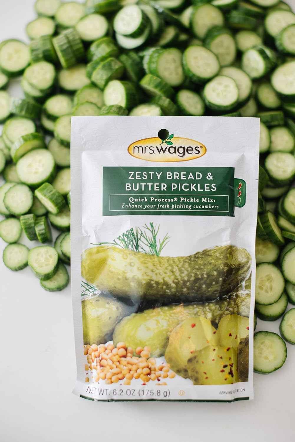 Mrs. Wages Zesty Bread and Butter Pickle Quick Process Mix, 12, 6oz packets