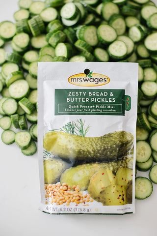 Mrs. Wages Zesty Bread and Butter Pickle Quick Process Mix, 12, 6oz packets