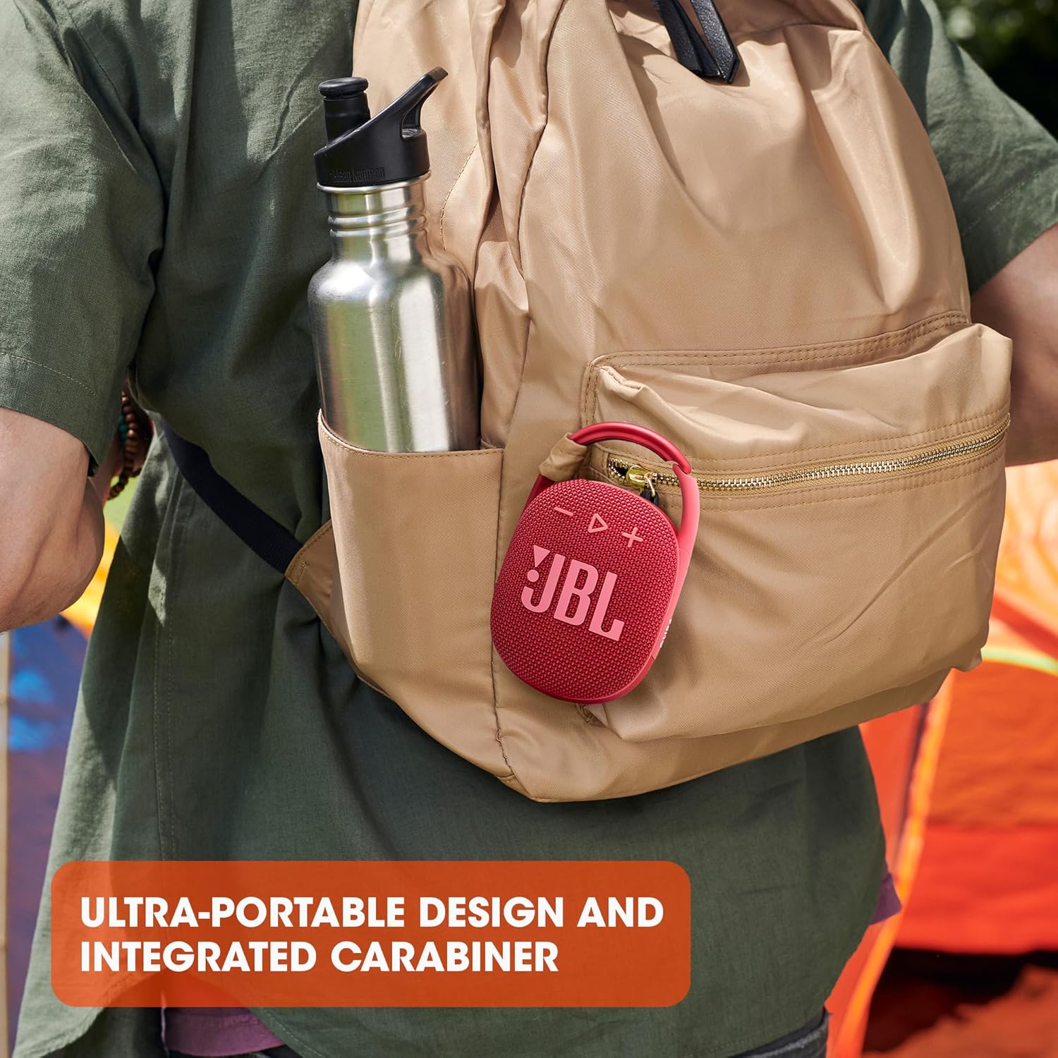 JBL Clip 4 - Portable Mini Bluetooth Speaker, big audio and punchy bass, integrated carabiner, IP67 waterproof and dustproof, 10 hours of playtime, speaker for home, outdoor and travel (Pink)