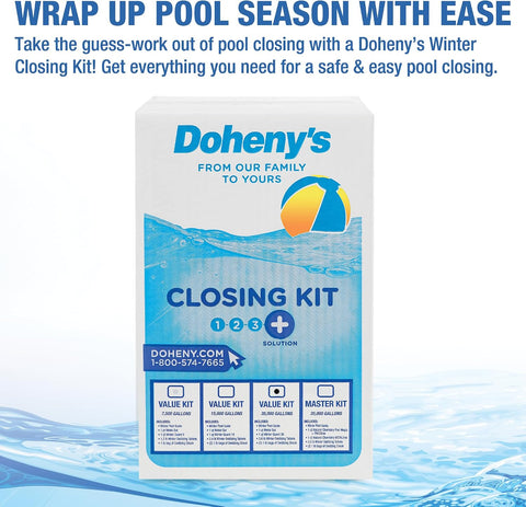 Doheny's Ultimate Pool Closing Kit, Winterizing Chemicals for Above Ground Pools, Inground Pools, Prevents Stains, Rust, Scale, Algae, Treats up to 35,000 Gallons
