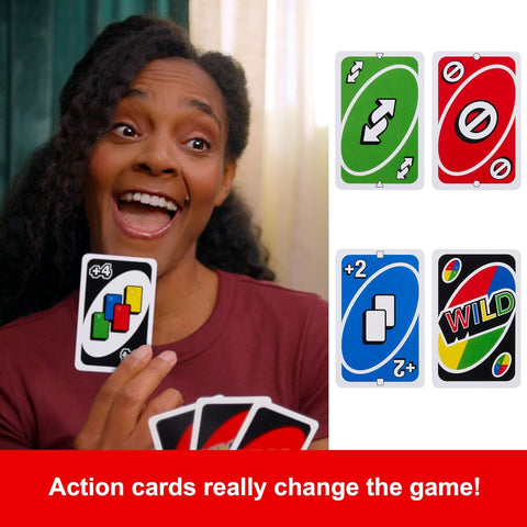 Mattel Games UNO Color & Number Matching Card Game for 2-10 Players Ages 7Y+