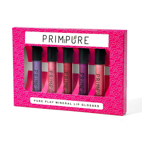 Prim and Pure Mineral Play Lip Gloss Set (Pack of 5) - 100% Natural, Organic, Non-toxic Kids Lip Gloss Made in the USA