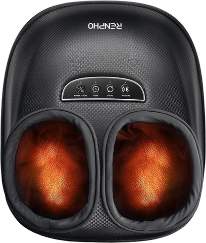 RENPHO Shiatsu Foot Massager with Heat, 3 Compression Levels, Deep Kneading