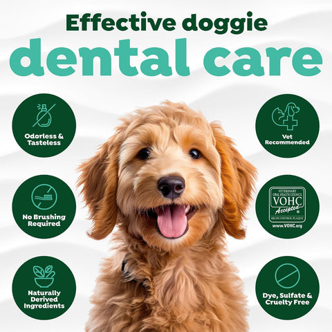 TropiClean Fresh Breath Dental Water Additive, Dog Breath Freshener, 33.8oz