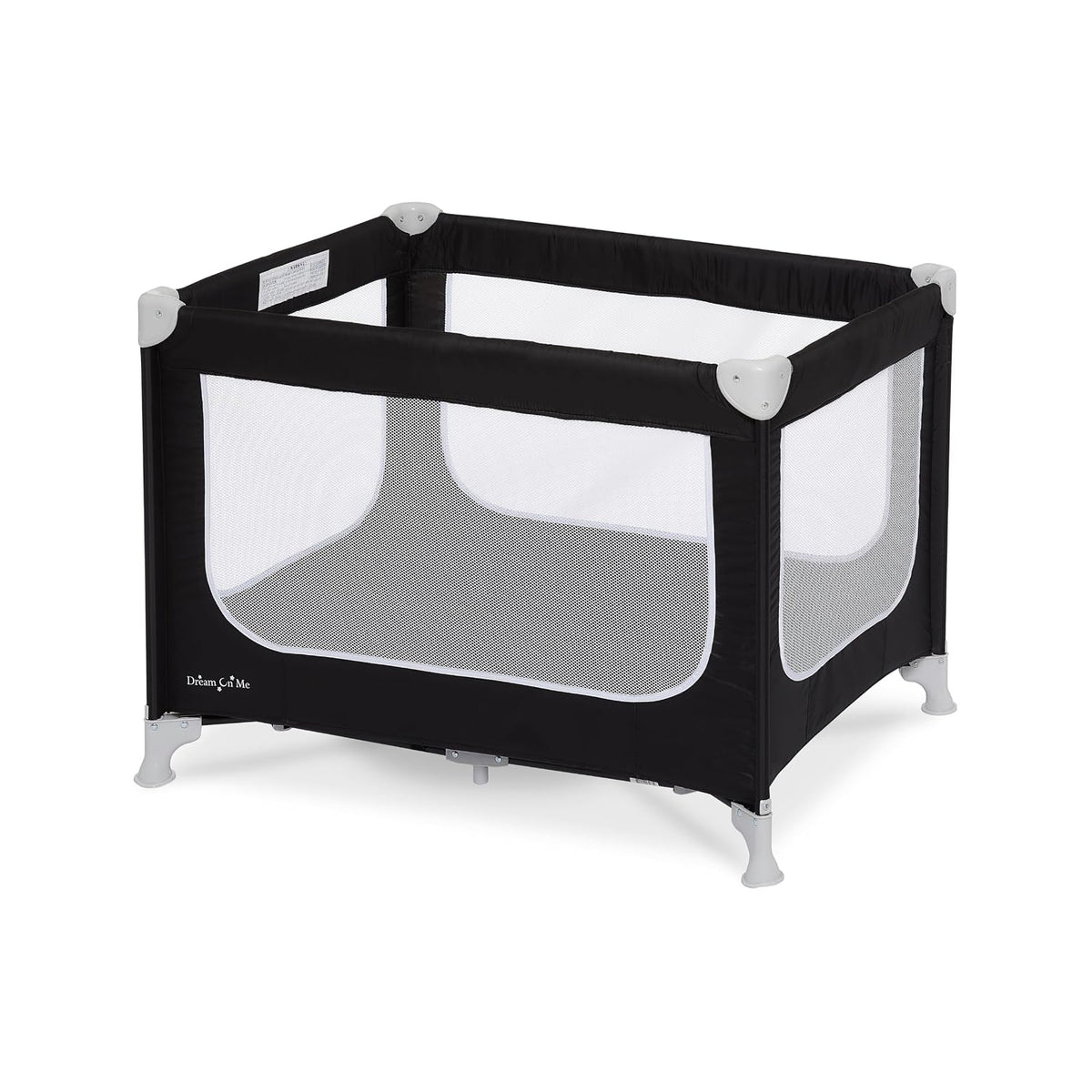 Dream On Me Zodiak Portable Playard, Compact for Travel, Carry Bag, Black