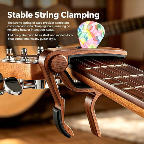Guitar Capo with Pick Holder 2pack for Acoustic Electric Guitar,Ukulele