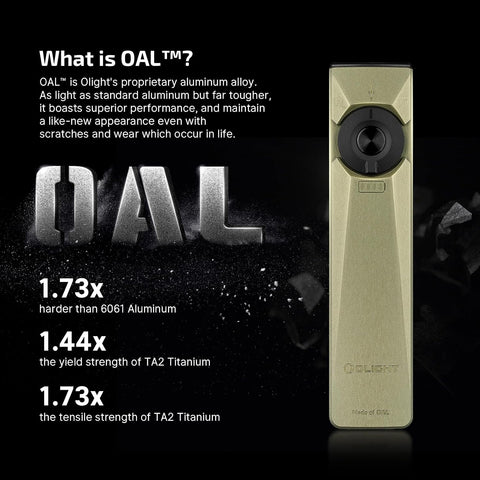 OLIGHT Arkfeld Ultra EDC Flat Flashlight Rechargeable, OAL, Olive-Green CW