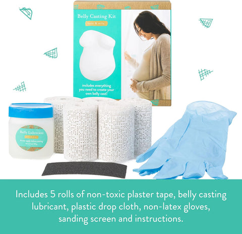 Kate & Milo Belly Casting Kit, Pregnancy Keepsake for Expecting Moms