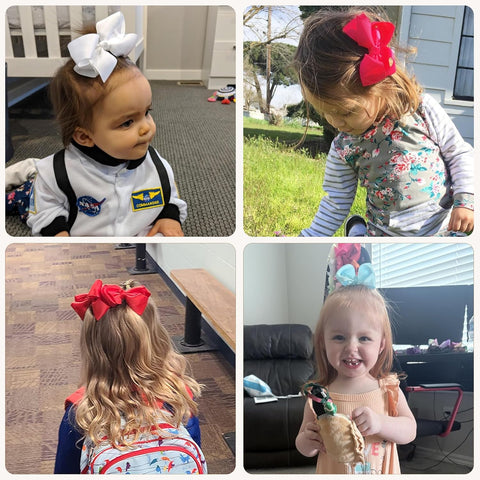 CÉLLOT 40PCS 4.5 Inch Hair Bows for Girls Toddler Hair Accessories in Pairs