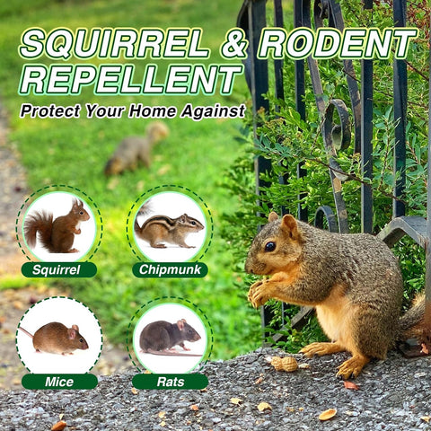24 Pack Squirrel Repellent Balls, Squirrel Deterrent Rodent Chipmunk Repellent for Attic, Car Engines Keep Chipmunk Away from Wires, Walls, Garages