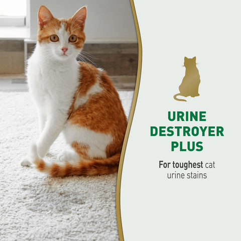 Nature's Miracle Cat Urine Destroyer Plus, Enzymatic Cleaner, 32 oz