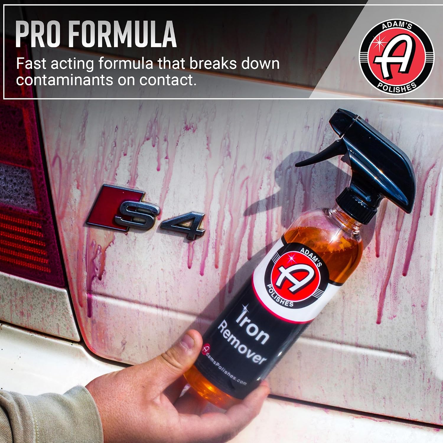 Adam's Iron Remover (Gallon) - Iron Out Fallout & Stop Rust Remover Spray for Car Detailing Removes Iron Particles in Auto Paint, Wheels, Motorcycle, RV & Boat - Use Before Clay Bar, Wax or Car Wash