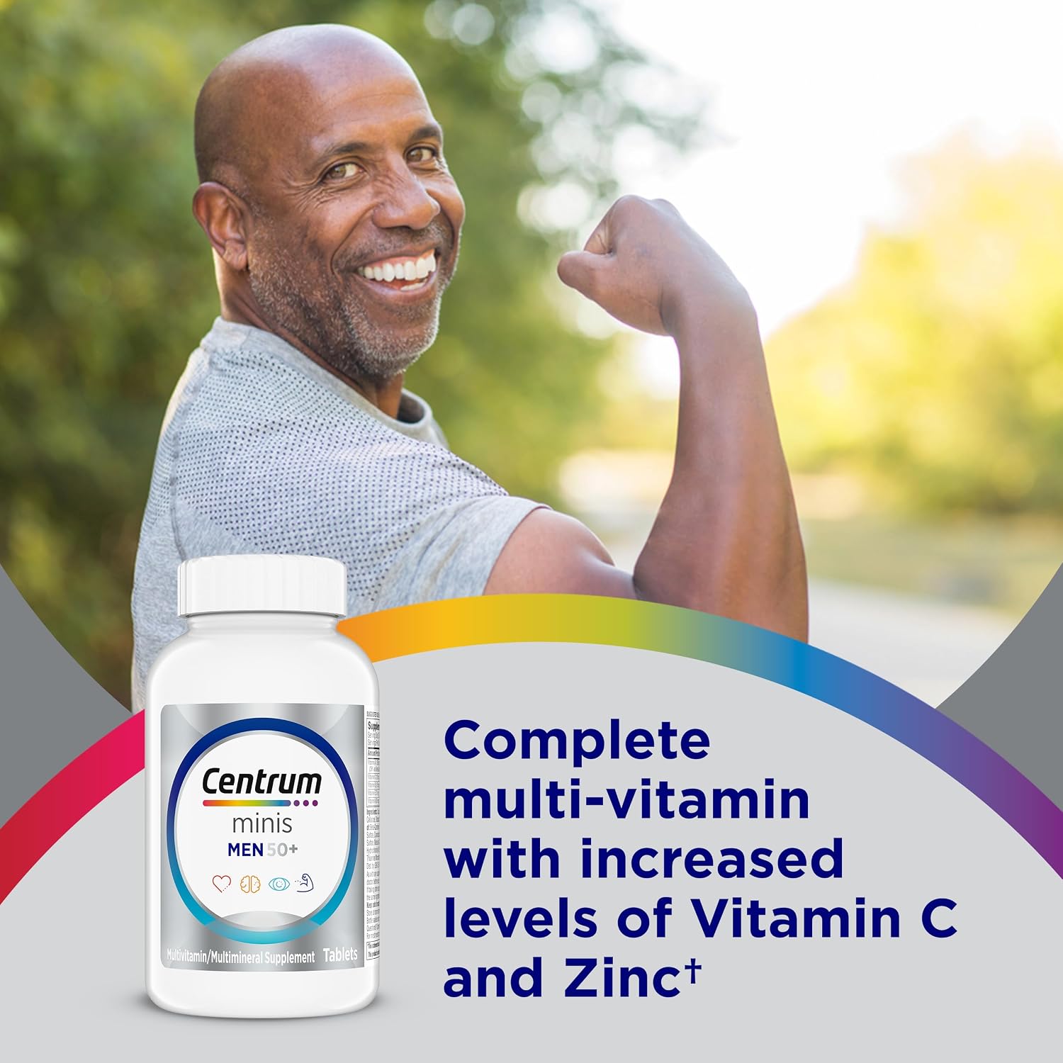 Centrum Minis Silver Men's Multivitamin for Men 50 and Over, 280 Tablets