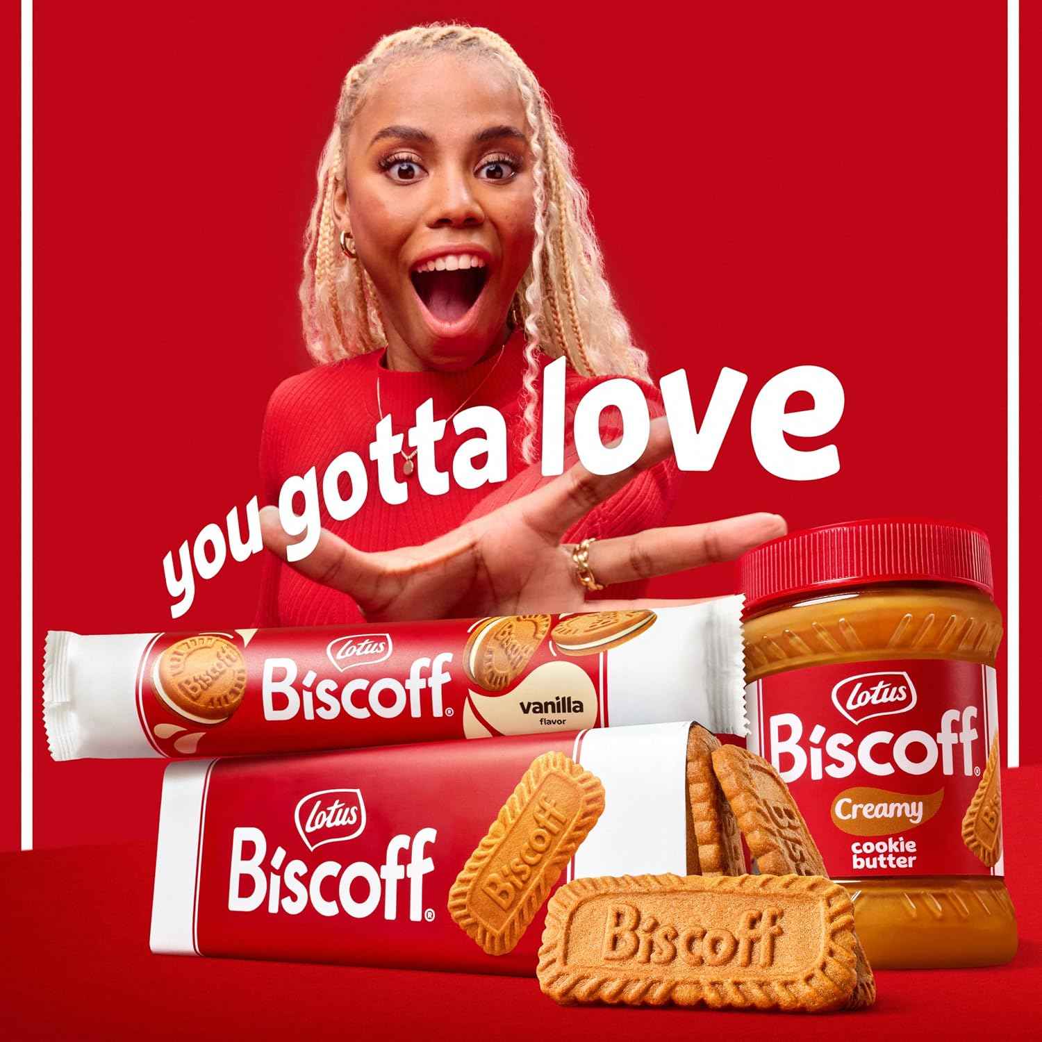 Lotus Biscoff, Cookie Butter Spread, Creamy, non GMO + Vegan, 14.1 oz, Pack of 8 | Bulk pack of smooth spread (3,2kg) – vegan, nut free, no added colours or flavours, great for stocking up