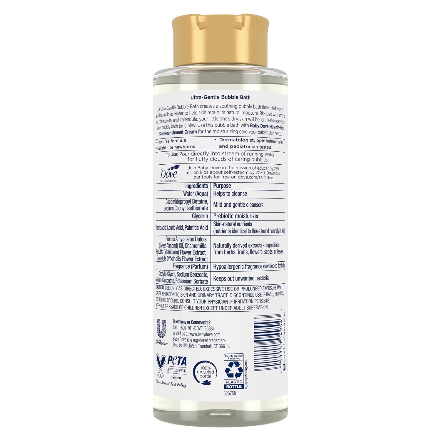 Baby Dove Bubble Bath Melanin-Rich Skin Nourishment 16 oz