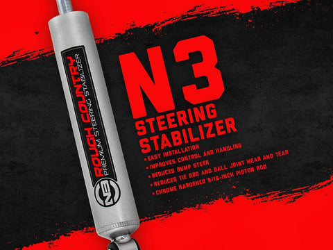 Rough Country N3 Steering Stabilizer for 2007-2018 Jeep Wrangler JK - 8730630