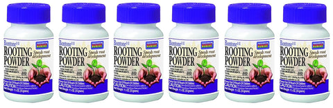 Bonide Bontone II Rooting Powder, 1.25 oz Ready-to-Use Dust for Houseplants and Transplants Speeds Root Development, (Pack of 6)
