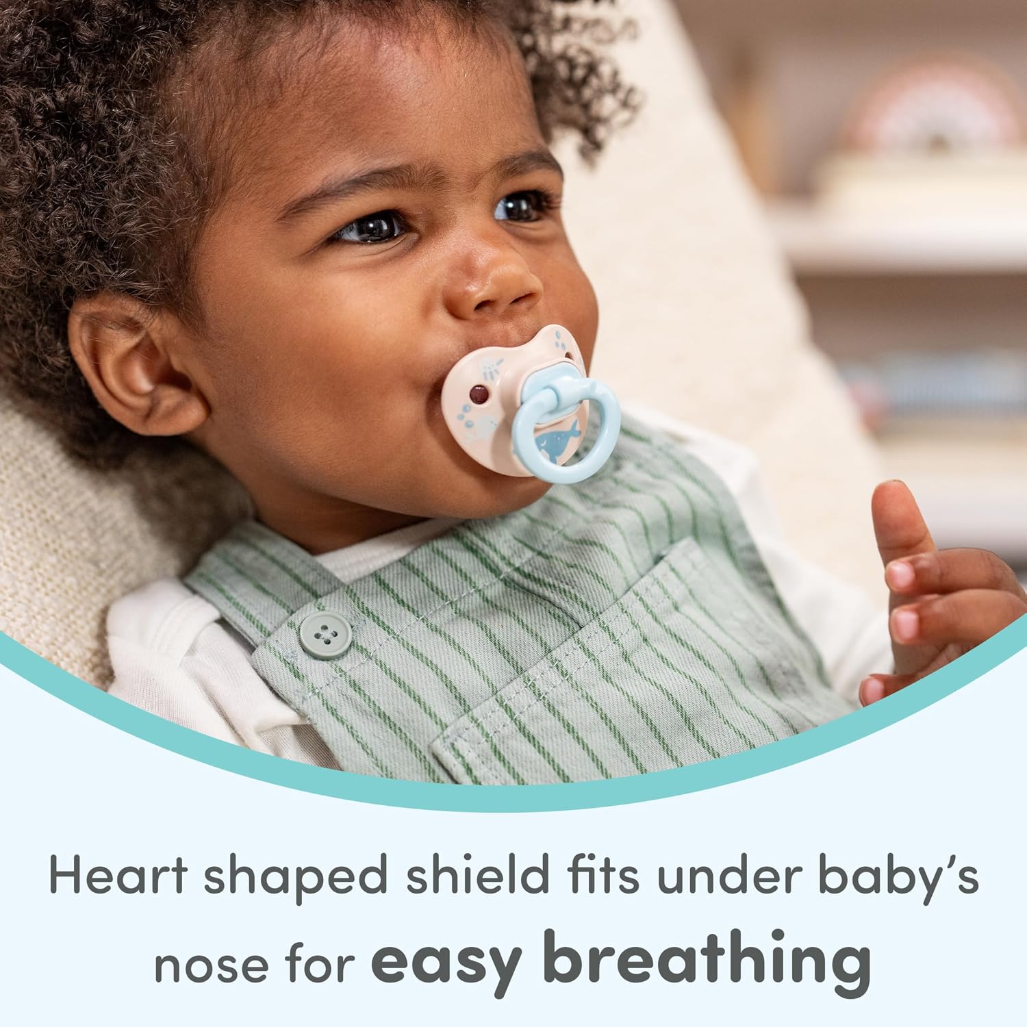 NUK First Choice Classic Orthodontic Baby Pacifier, 6-18 Months Baby Pacifier, Neutral, Baby Must Haves, 5-pack