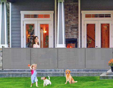 EZIGO 180 Inch Retractable Baby Gates, 41 Inch Extra Tall Retractable Gate