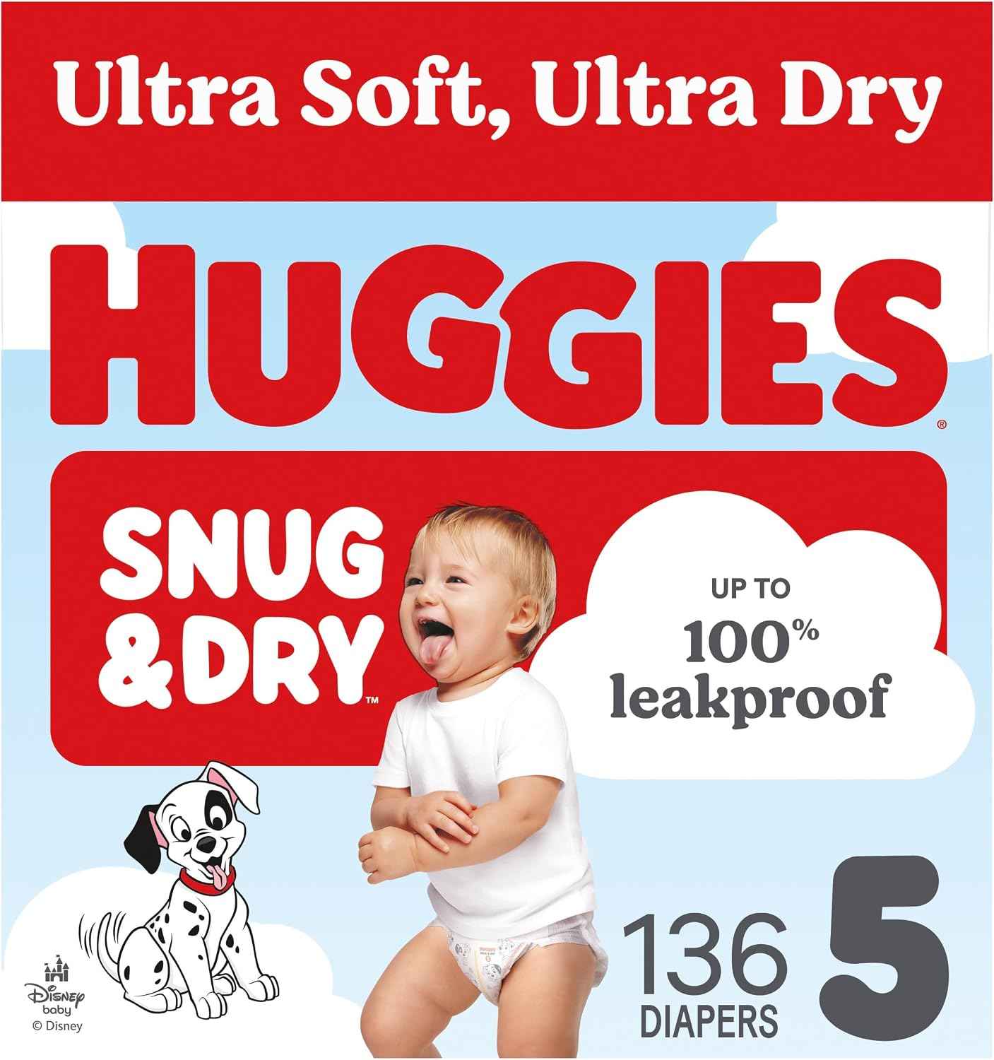 Huggies Snug & Dry Diapers Size 5, 136 Count