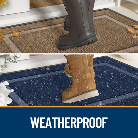 OLANLY Front Door Mat Outside 47x32, All-Season Heavy-Duty Rubber Doormat