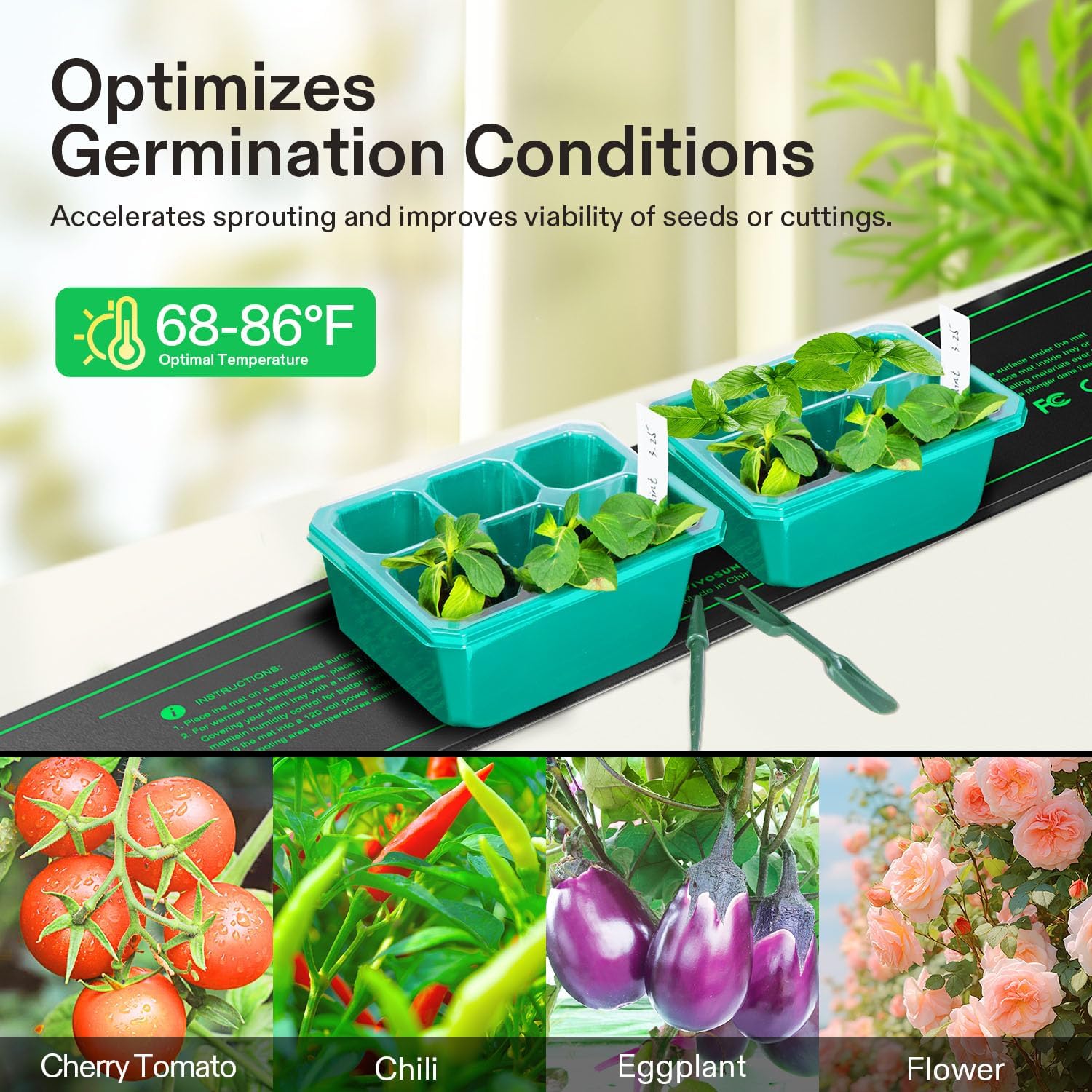 VIVOSUN 3" x 20" Durable Waterproof Seedling Heat Mat